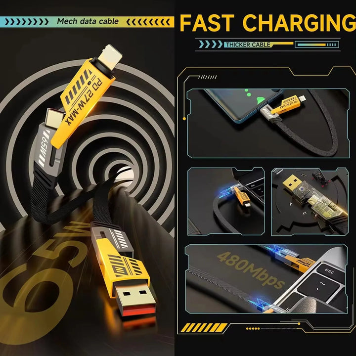 BowLift | 4in1 65W Charging Cable