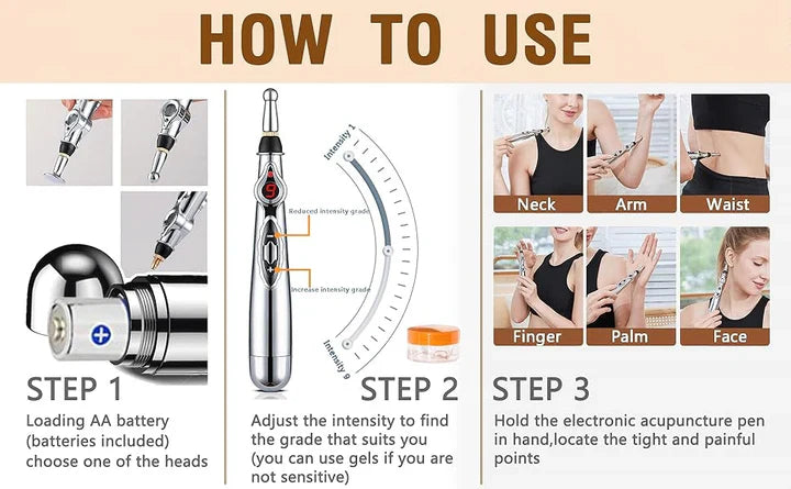 BowLift | Electronic Acupuncture Pen | Meridian Massage Device for Pain Relief