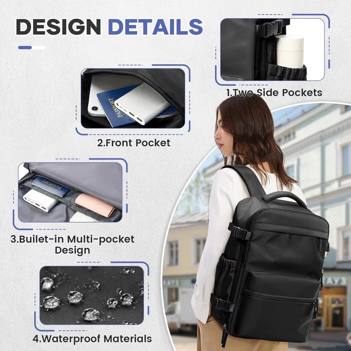 BowLift | Water-Resistant Travel Backpack for 15.6in Devices