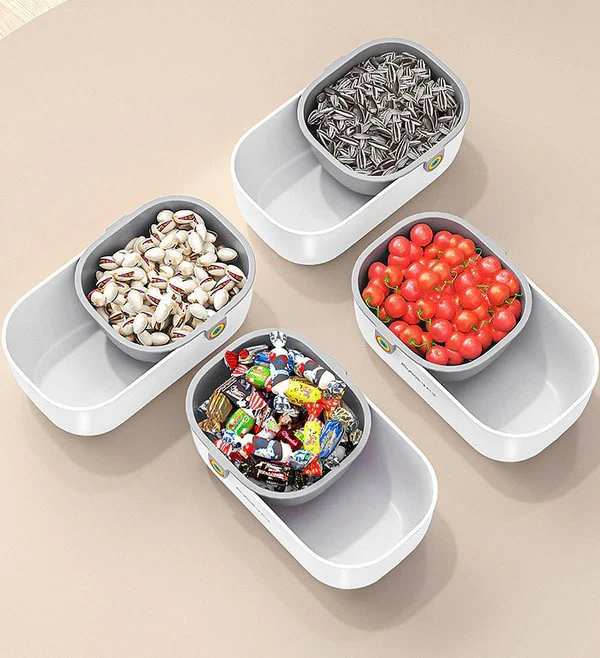 Practical Snack Bowl | 2-tier Design for Clean Snacking | Bowlift