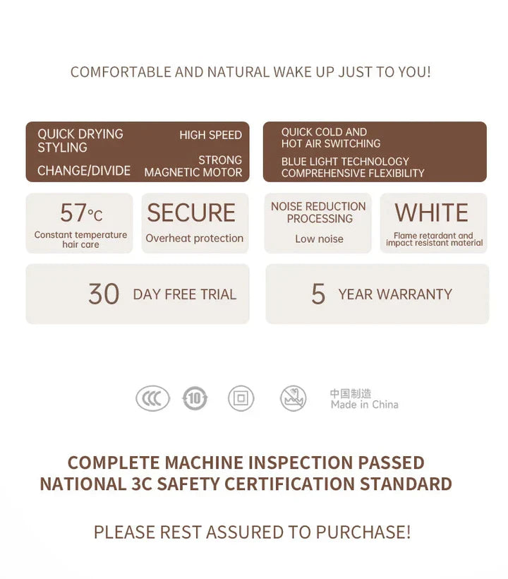 BowLift | High-performance hair dryer 2400W with cold and warm air function - Ion technology