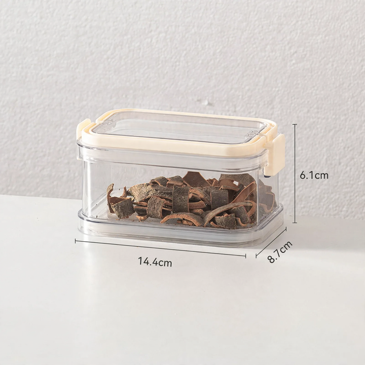 Spice container with lid, stackable, 301–500 ml