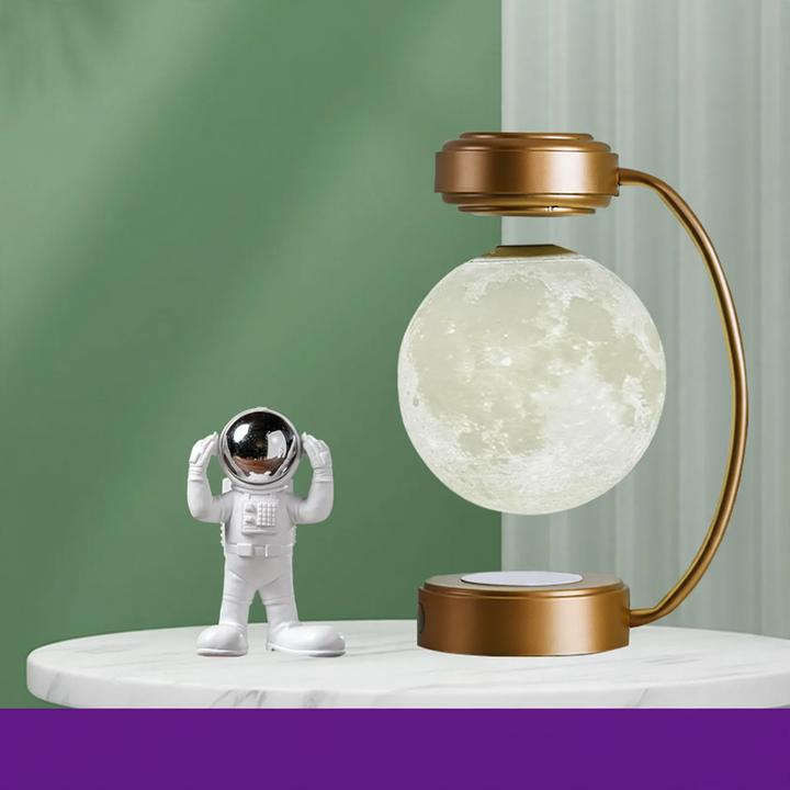 Magnetic floating lamp with moon design