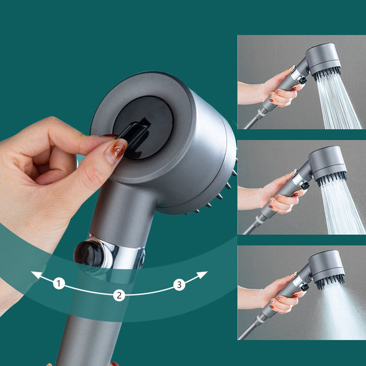 BowLift | AquaBoost Adjustable High-Pressure Shower Head with Water Filter and 3 Spray Settings