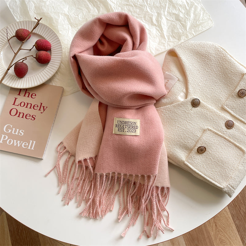 LuxeTwist Scarf - Elegant Reversible Pashmina Bowlift
