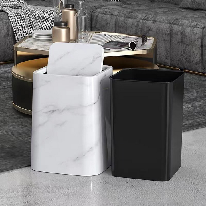 Marble Trash Can | Elegant Swivel Lid | Bowlift