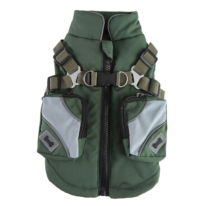 Dog jacket with zipper, polyester