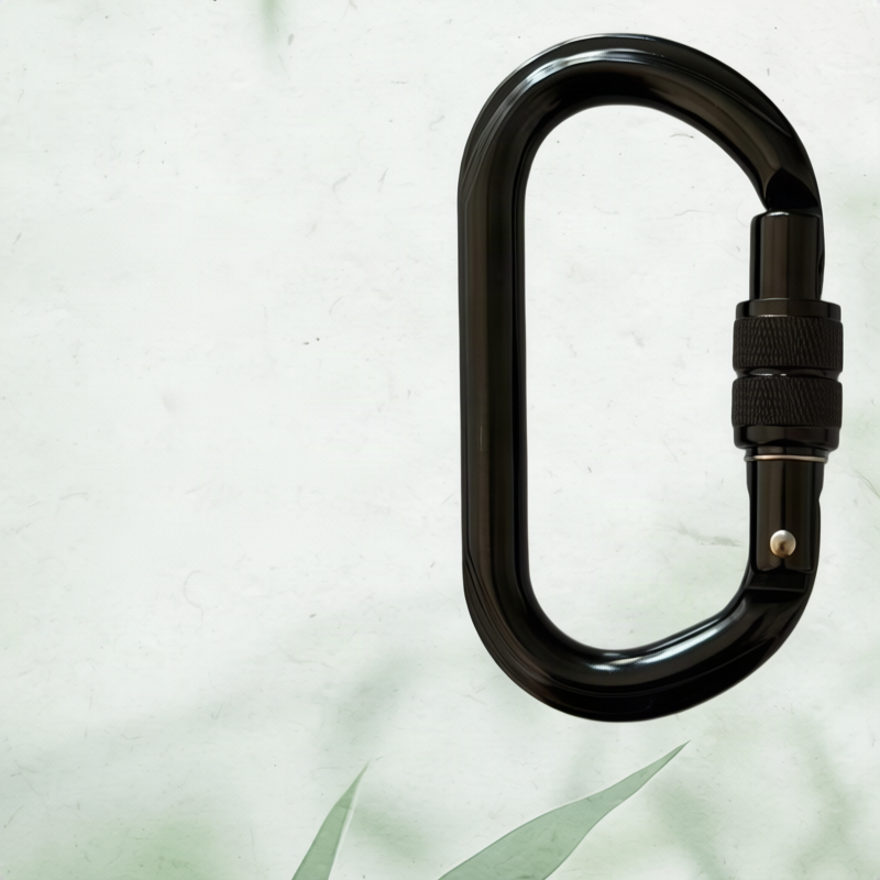 Steel carabiner for climbing, 25 KN