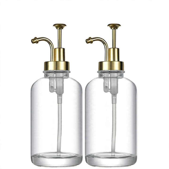 Glass soap and lotion dispenser, 500 ml