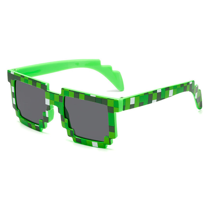 Pixel glasses with geometric pattern