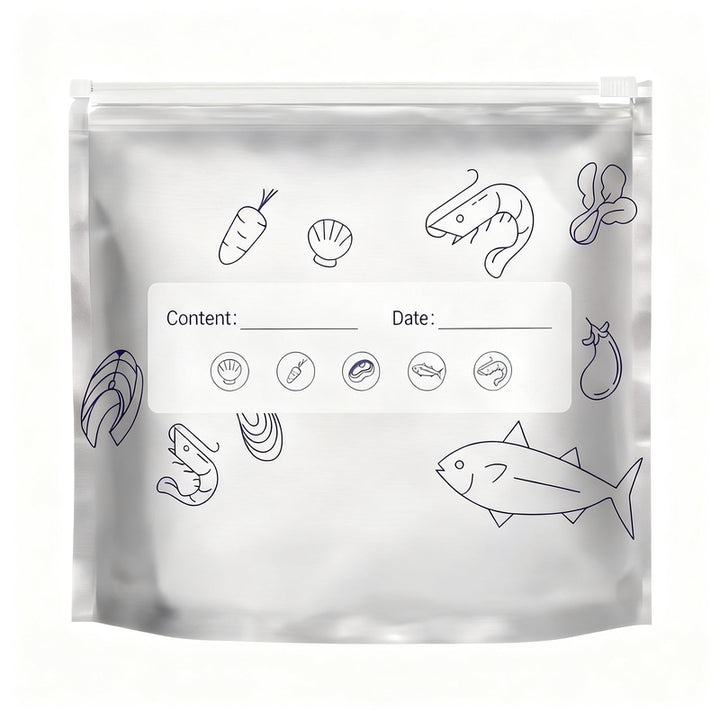 Aluminum freezer bags with zipper