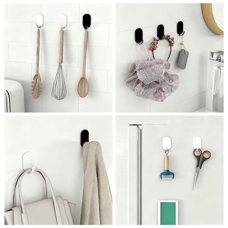 Self-adhesive wall hooks made of aluminum