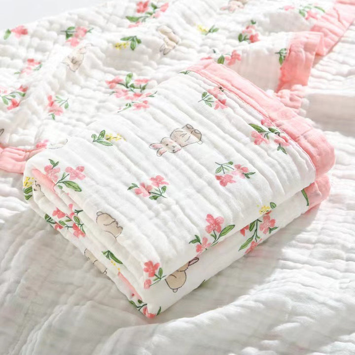 Cotton bath towel, 4-ply, with patterns