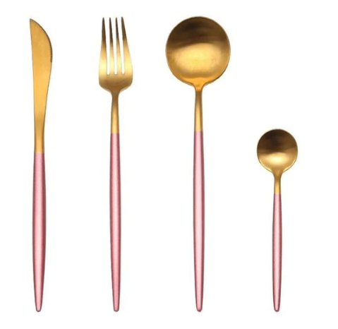 BowLift | Luxury 24-Piece Gold-Silver Cutlery Set for Stylish Table Setting