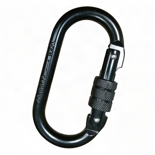 Steel carabiner for climbing, 25 KN