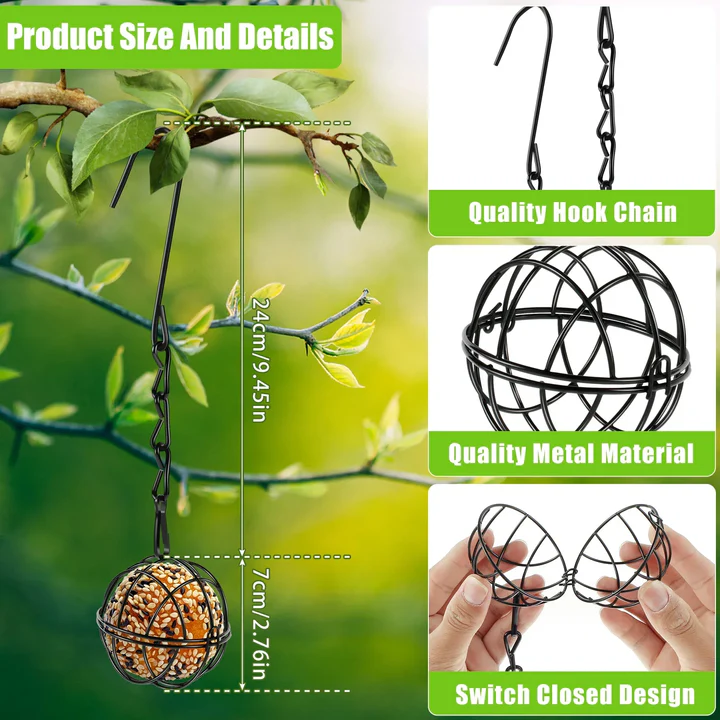BowLift | Metal Hanging Bird Feeder Set