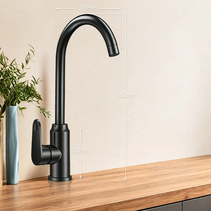 Kitchen faucet with splash guard, swivel, model S-10804