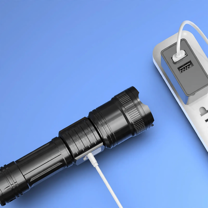 Rechargeable LED flashlight, model 6607
