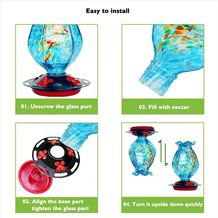 BowLift | Glass Hanging Bird Feeder