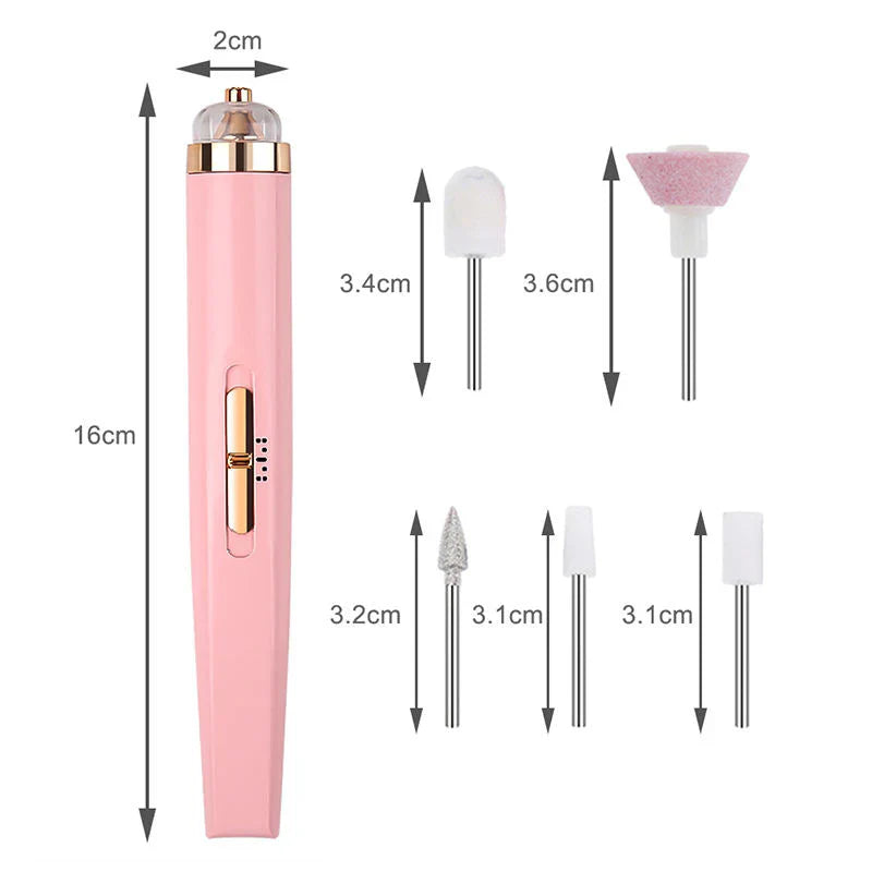 BowLift | 5-in-1 Electric Nail Care Device – Portable Manicure Tool with LED Light