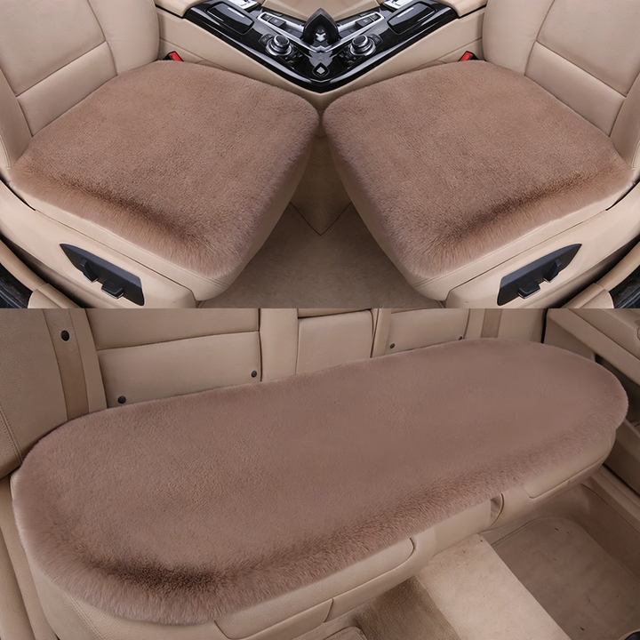 Plush car seat cushion, winter version