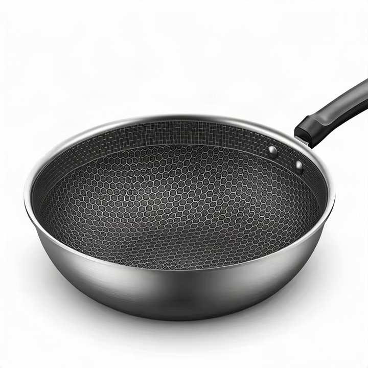 Stainless Steel Frying Pan with Glass Lid