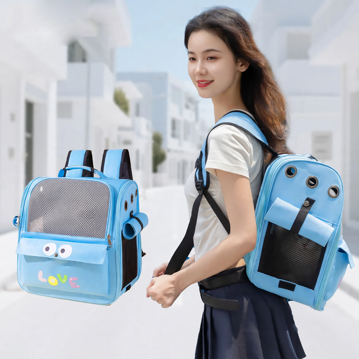 Breathable Pet Backpack for Cats and Dogs