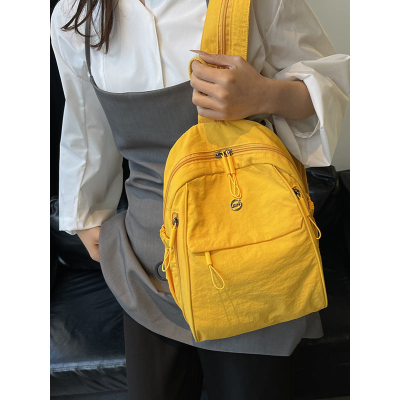 Lightweight nylon backpack, casual style