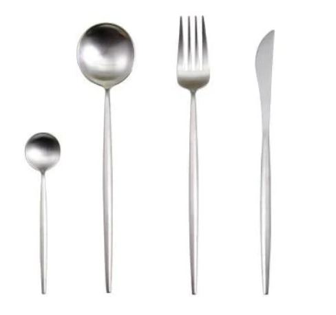 BowLift | LUXURIOUS STAINLESS STEEL 24-PIECE GOLD-SILVER CUTLERY SET