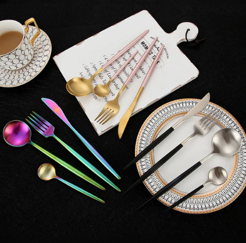BowLift | Luxury 24-Piece Gold-Silver Cutlery Set for Stylish Table Setting