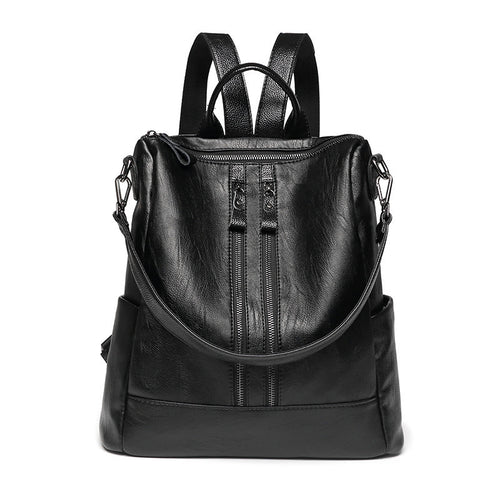 Backpack made of synthetic leather, leisure and travel