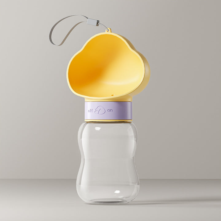 Pet drinking bottle, portable, plastic