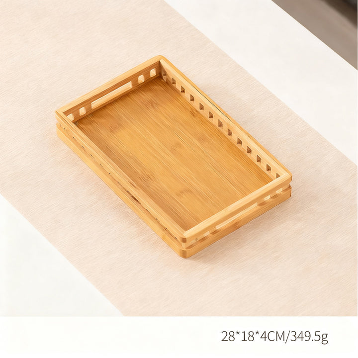 Bamboo serving tray, rectangular