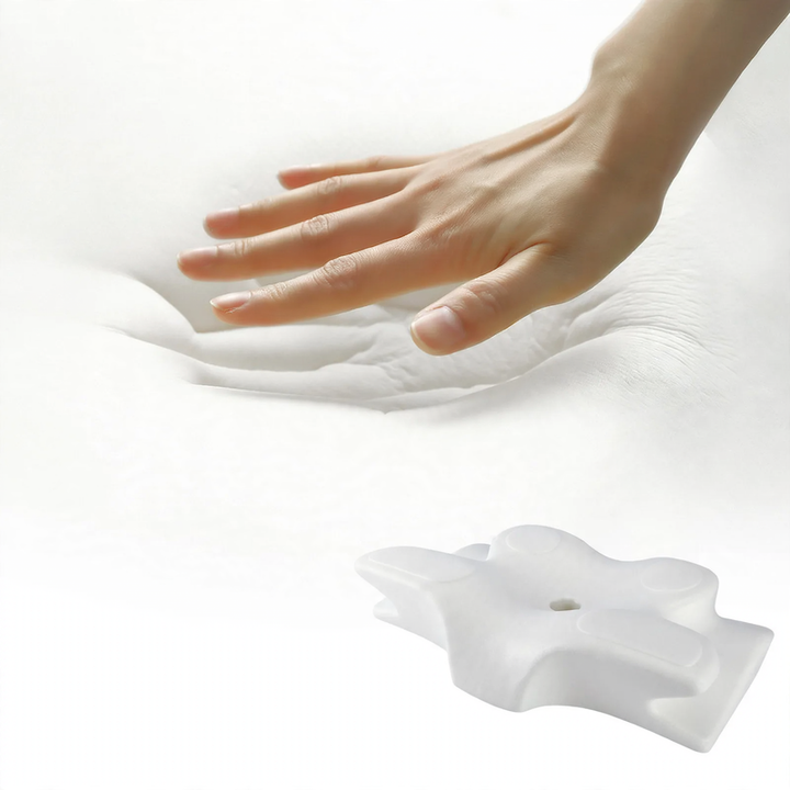 Ergonomic neck support pillow made of memory foam