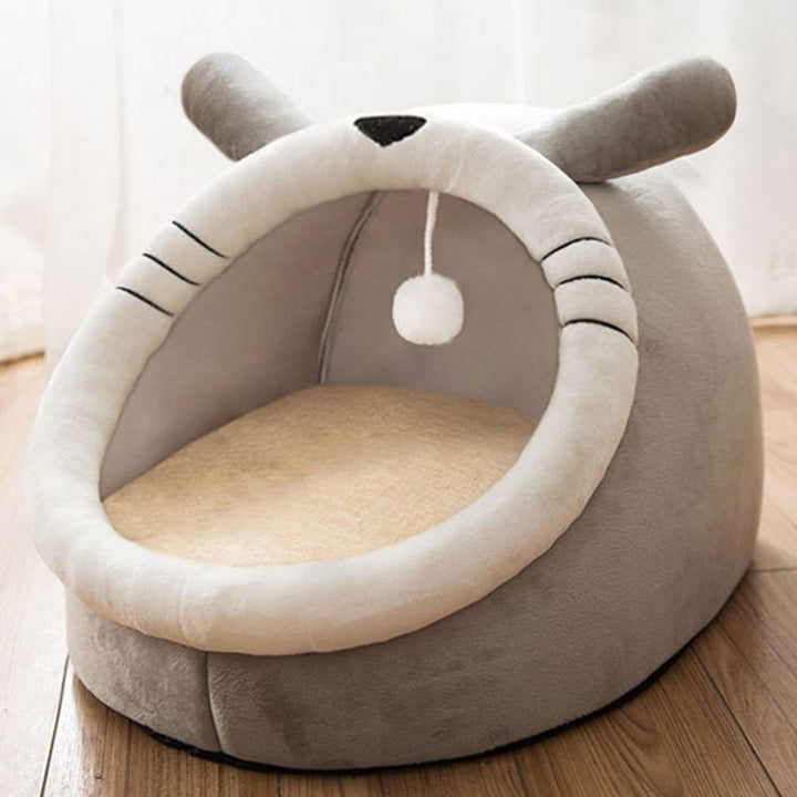 Cat bed, semi-enclosed, washable, year-round