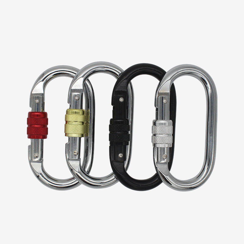 Steel carabiner for climbing, 25 KN