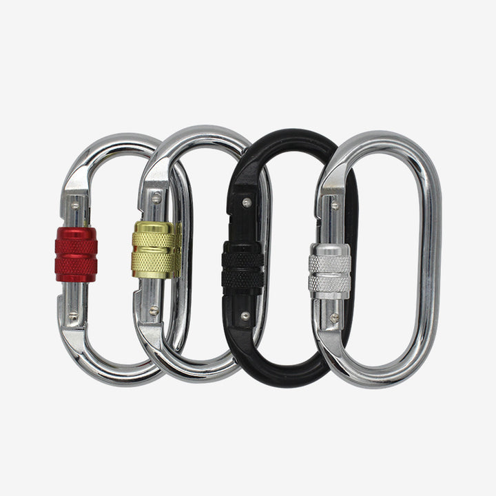 Steel carabiner for climbing, 25 KN