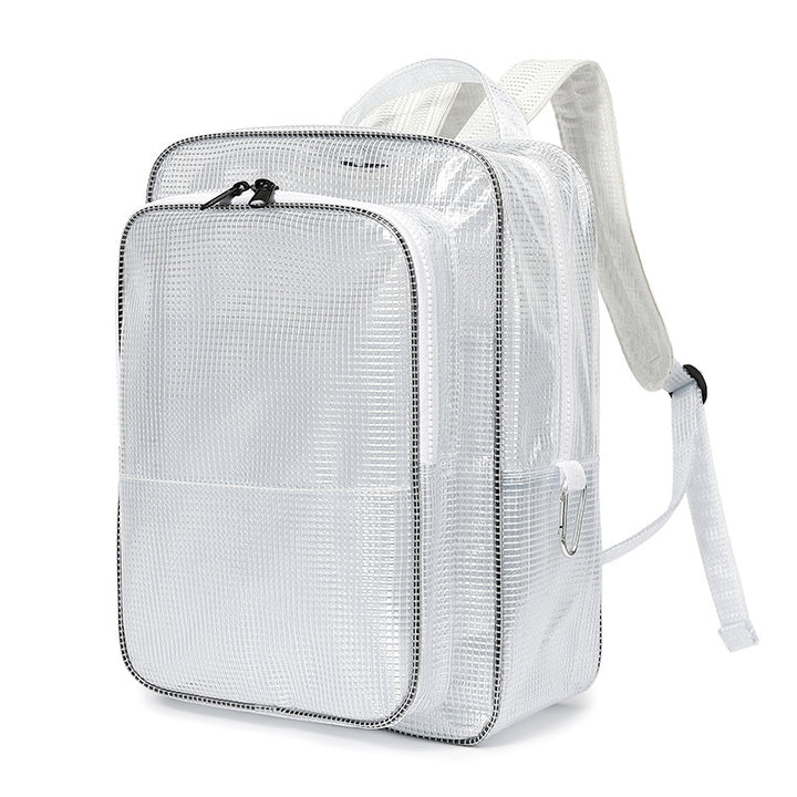 Antistatic PVC backpack, transparent