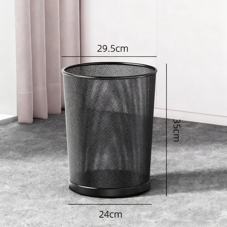 Metal bin, round, large capacity