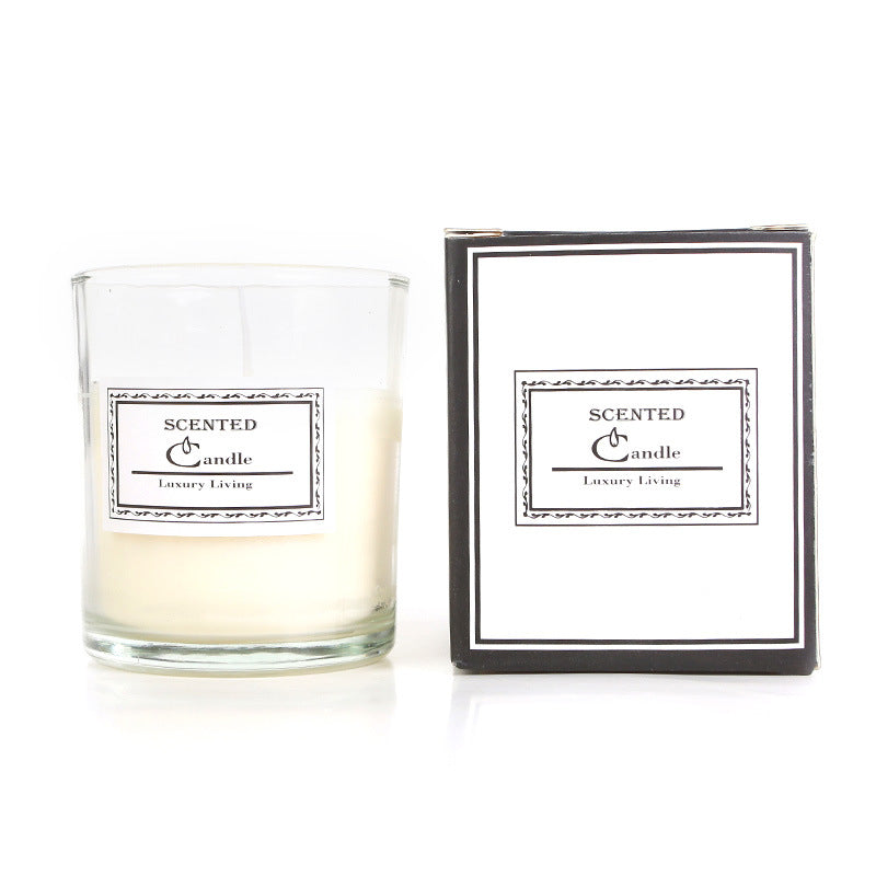 Scented candle from soy wax, cylinder