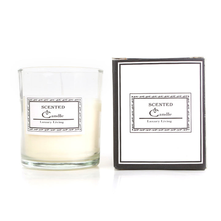 Scented candle from soy wax, cylinder