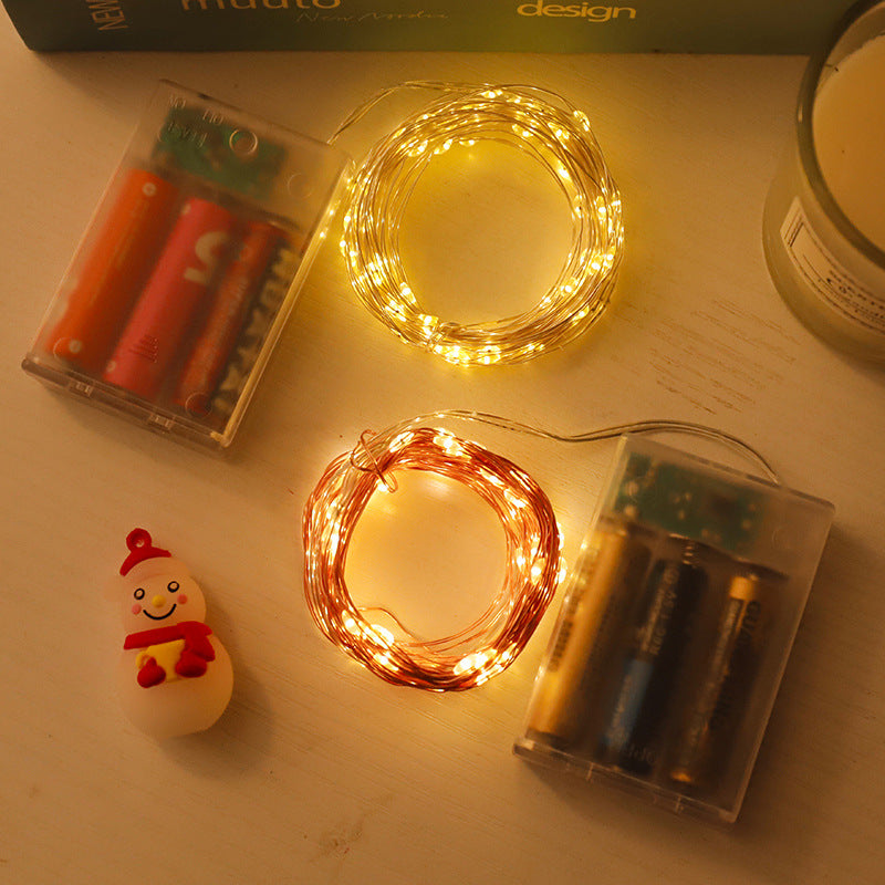 LED string lights, 10 m, 100 lights, USB/battery