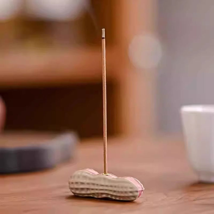 Peanut-shaped incense holder, resin, modern