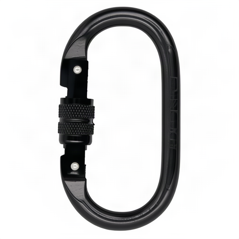 Steel carabiner for climbing, 25 KN