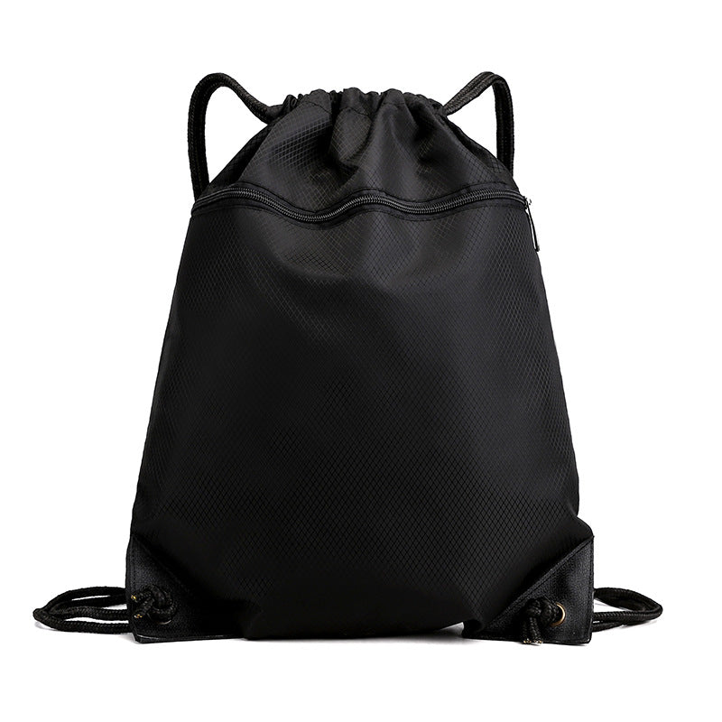 Sporty backpack made of oxford fabric with drawstring