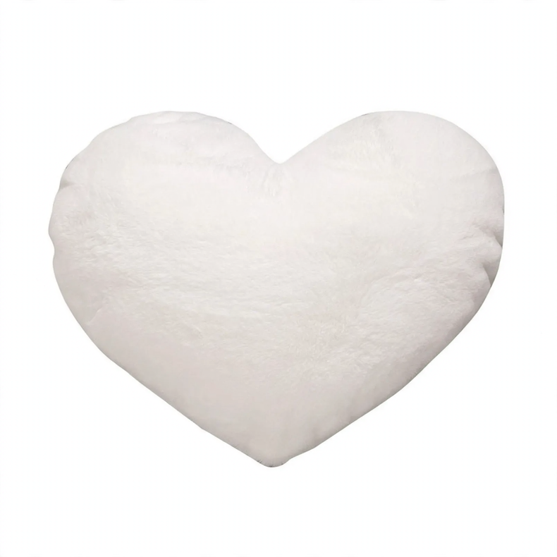 Heart pillow made of plush, heart shape