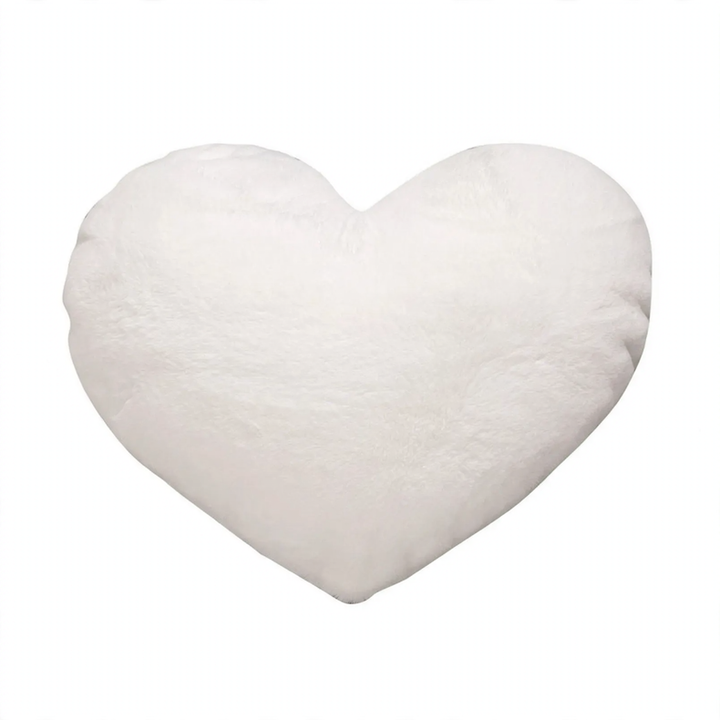 Heart pillow made of plush, heart shape