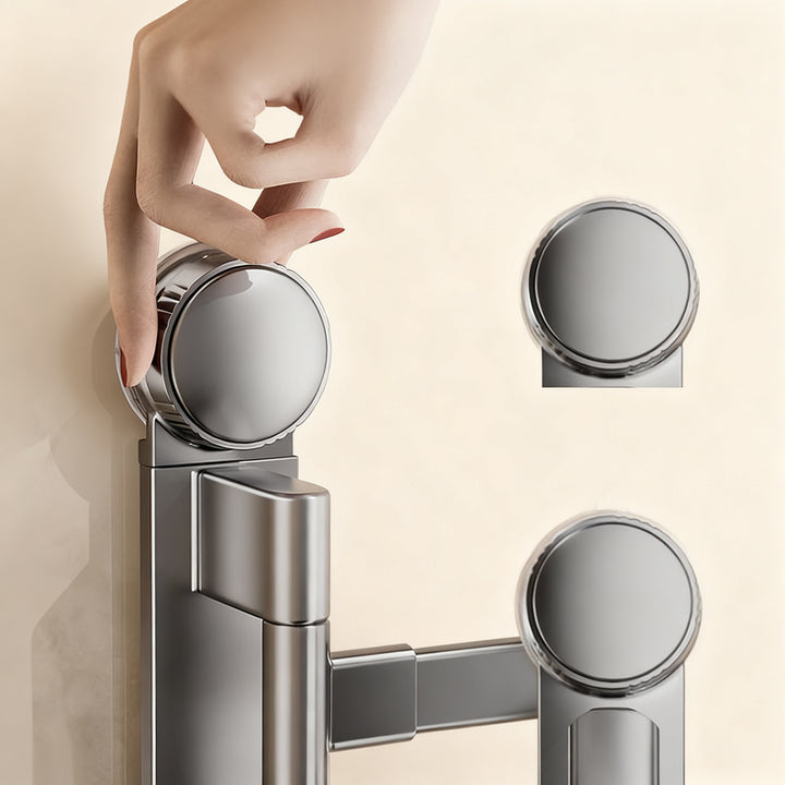 Towel holder with suction cup, foldable