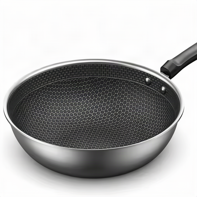 Stainless Steel Frying Pan with Glass Lid