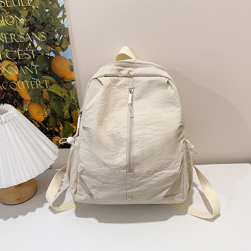 Nylon backpack, school style, for women